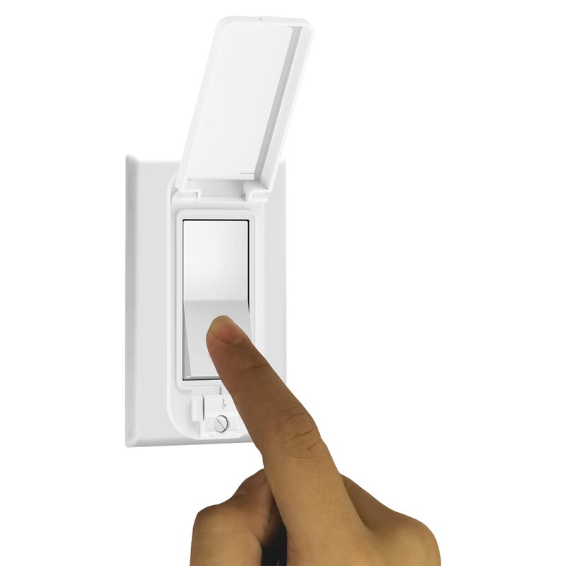 LRANFOW 4 Light Switch Guard Cover, Baby Proof Wall Switch Cover Guard For Rocker Light Switch Protects Your Lights Or Circuits From Being Accidentally Turned On Or Off - Image 4